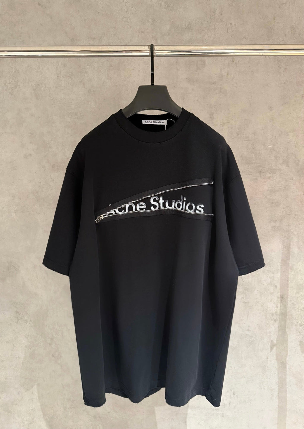 Acne Studios Zipper‑Detail Short‑Sleeve T‑Shirt