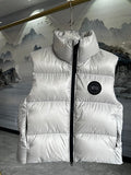 Canada Goose Puffer Vest in White with Glossy Finish