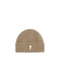 AMI Paris Beige Wool Beanie