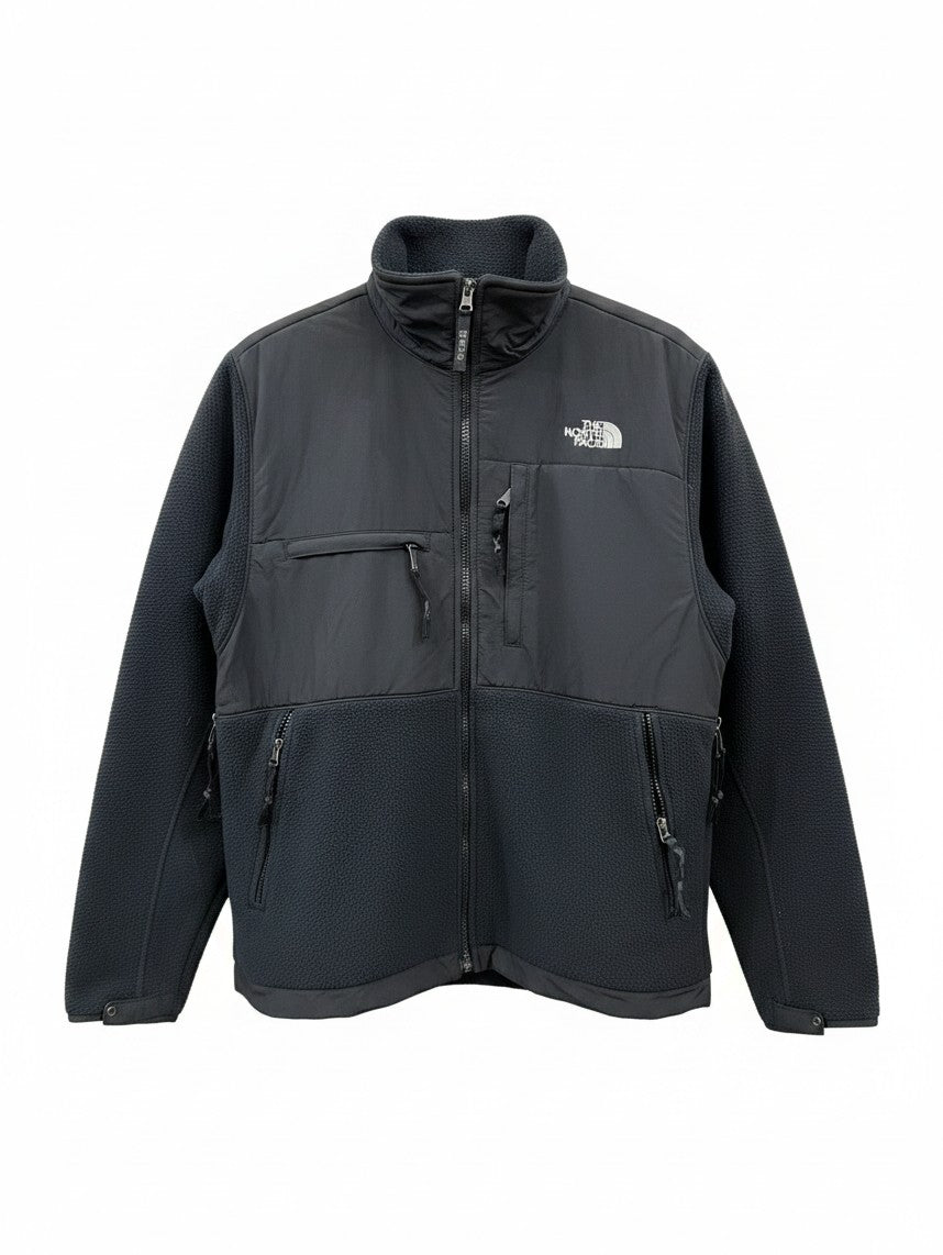 The North Face Black Panelled Stand-Collar Fleece Jacket