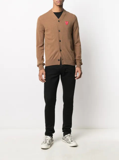 Comme Des Garçons Play embroidered logo-patch cardigan