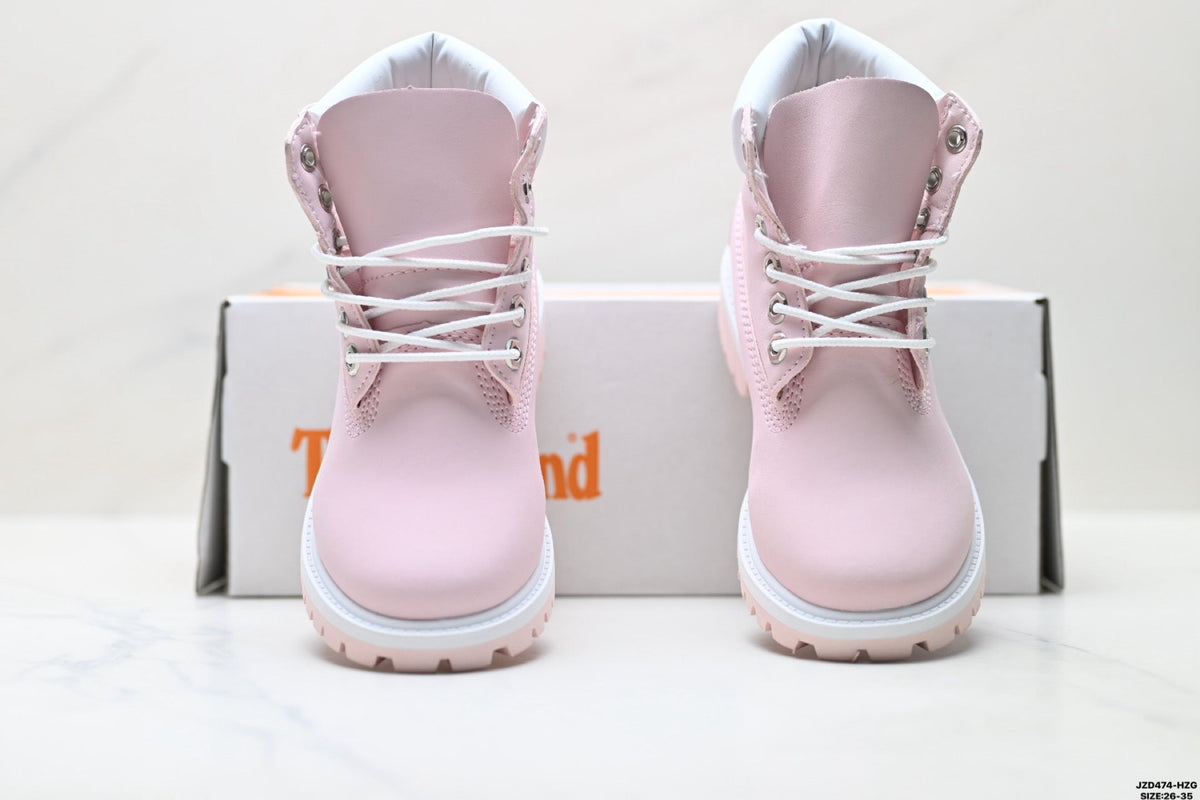 Timberland Pink Kids Premium Leather Boot