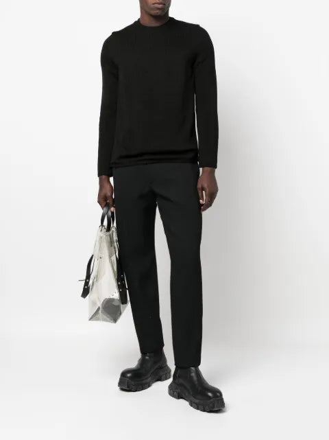 Black Comme Des Garçons crew-neck reversible jumper