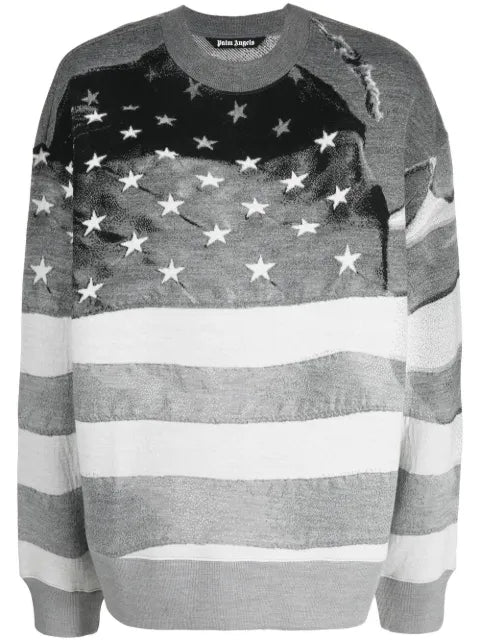 Palm Angels stars and stripes-print sweatshirt