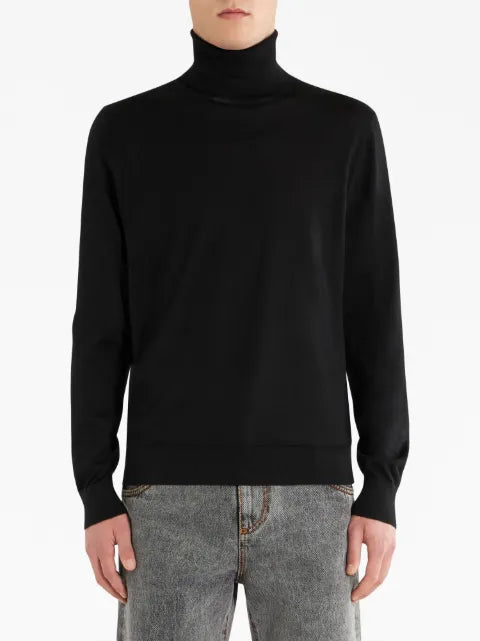 ETRO roll-neck cashmere-silk blend jumper