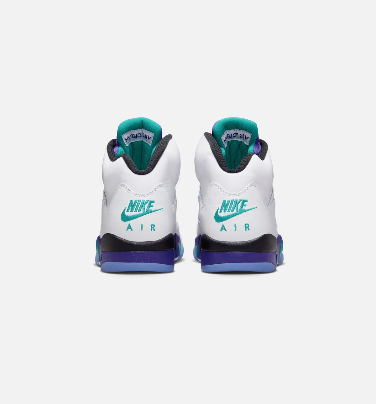 Air Jordan 5 Retro Grape Men's Sneakers - White / New Emerald / Grape Ice / Black
