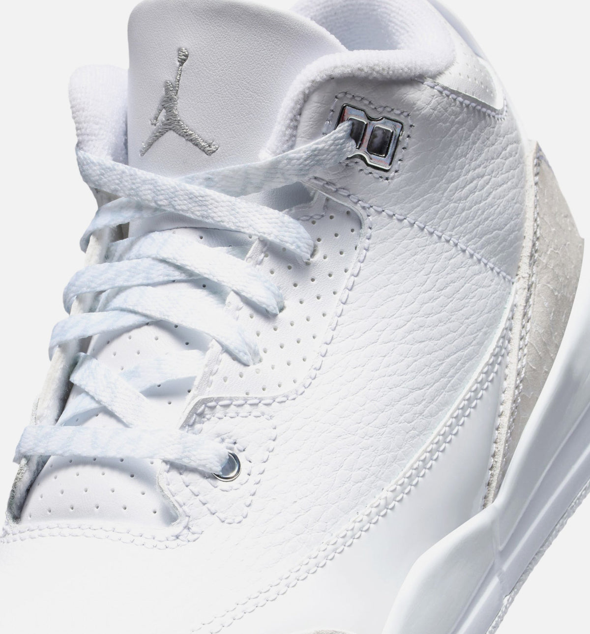 Air Jordan 3 Retro "White and Silver" Little Kids' Shoe – White/Metallic Silver