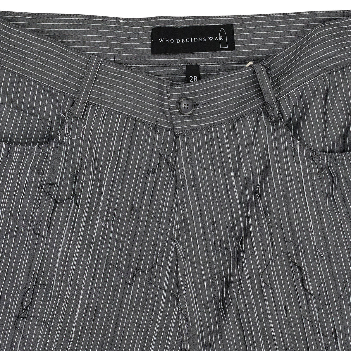 GRAY EXPOSED SEAM MID LENGTH SHORTS