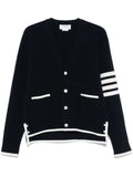 Thom Browne milano stitch merino wool 4-Bar V-neck cardigan