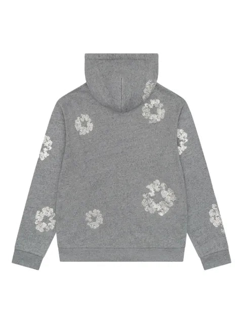 Denim Tears Swarovski Wreath "Grey" zip hoodie