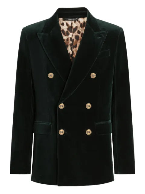 Dolce & Gabbana velvet double-breasted blazer