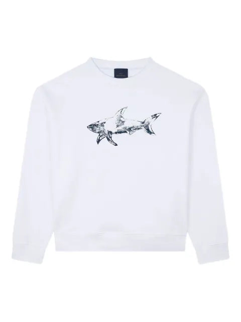 Paul & Shark shark-print fleece sweatshirt