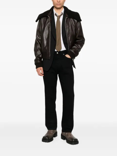 OUR LEGACY fur-collar bomber jacket
