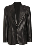 Dolce & Gabbana buttoned leather blazer