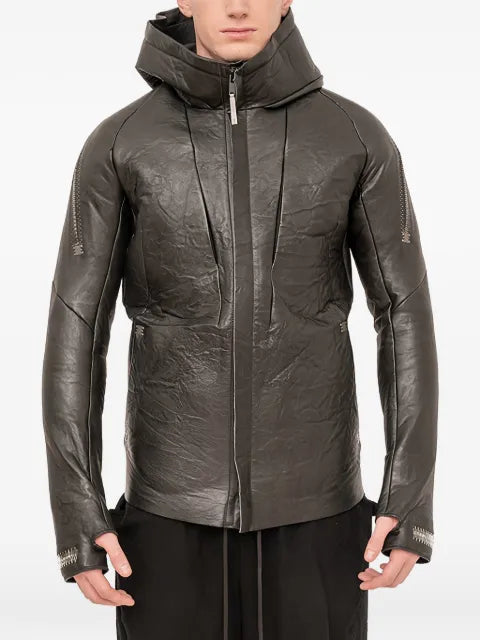 Isaac Sellam Experience Malfeiteur hooded zip-up leather jacket