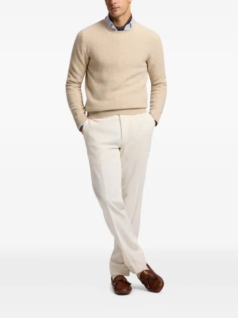 Ralph Lauren Purple Label herringbone cashmere sweater