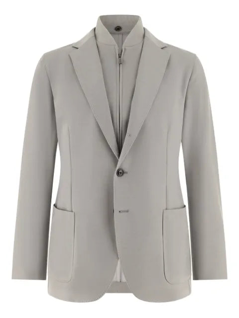 Boggi Milano wool blend sweatshirt jacket