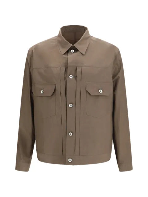 sacai buttoned cotton shirt jacket