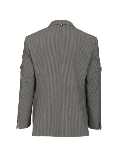Thom Browne wool seersucker sport coat with armbands