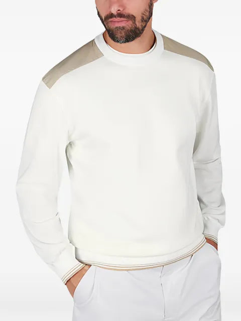 Paul & Shark crew-neck panelled sweater