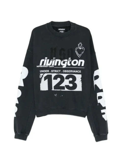 RRR123 graphic-print logo-sleeve sweatshirt