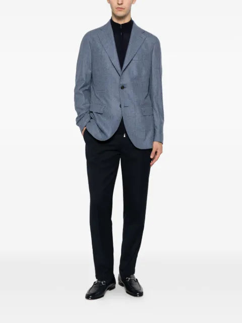 Eleventy pinstriped notched-lapel jacket