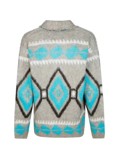 AMARÁNTO geometric-pattern cardigan