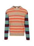 Paul Smith contrast-sleeve lambswool-cotton stripe sweater