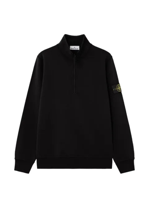 Stone Island 6100070 organic-cotton fleece regular-fit half-zip sweatshirt