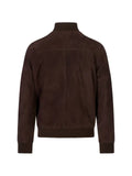Stewart button-up suede bomber jacket