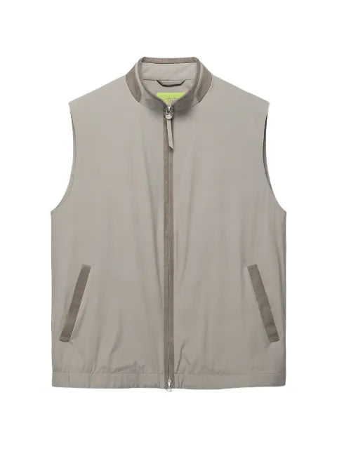 Shanghai Tang Mandarin high-neck zip-up vest