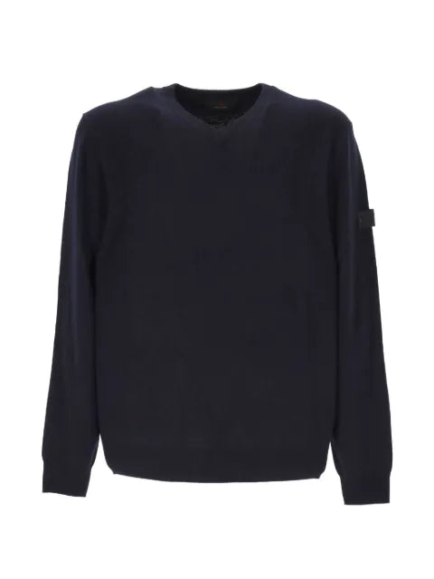 Peuterey V-neck logo-patch sweater