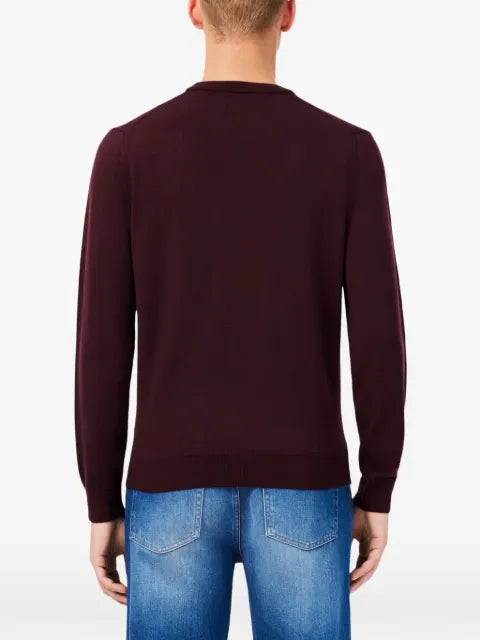 Lacoste logo-patch crew-neck sweater