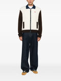 Casablanca logo-patch zip-up sweater
