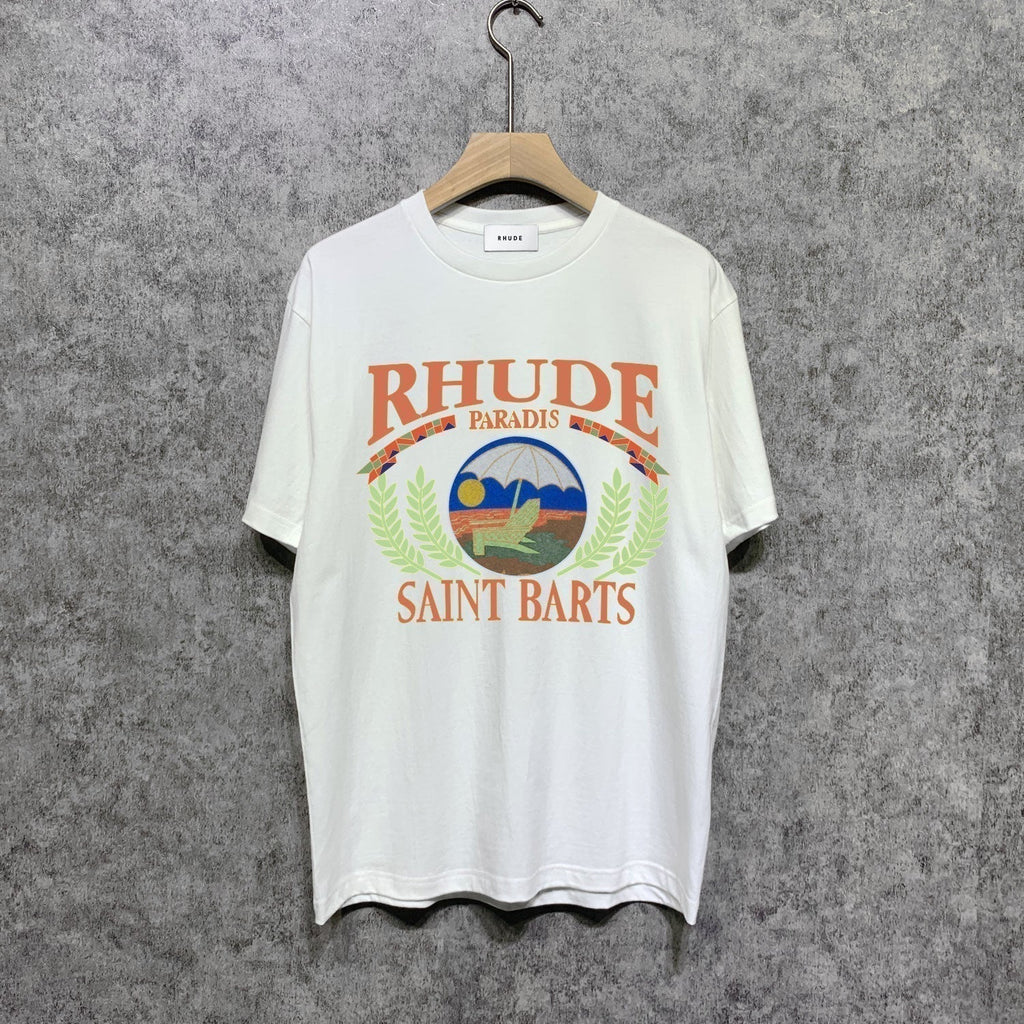 Rhude T-shirts Printed Trendy Pure Cotton