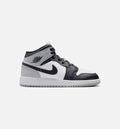 Air Jordan 1 Mid | Big Kids' Lifestyle Shoe | White/Light Smoke Grey/Black