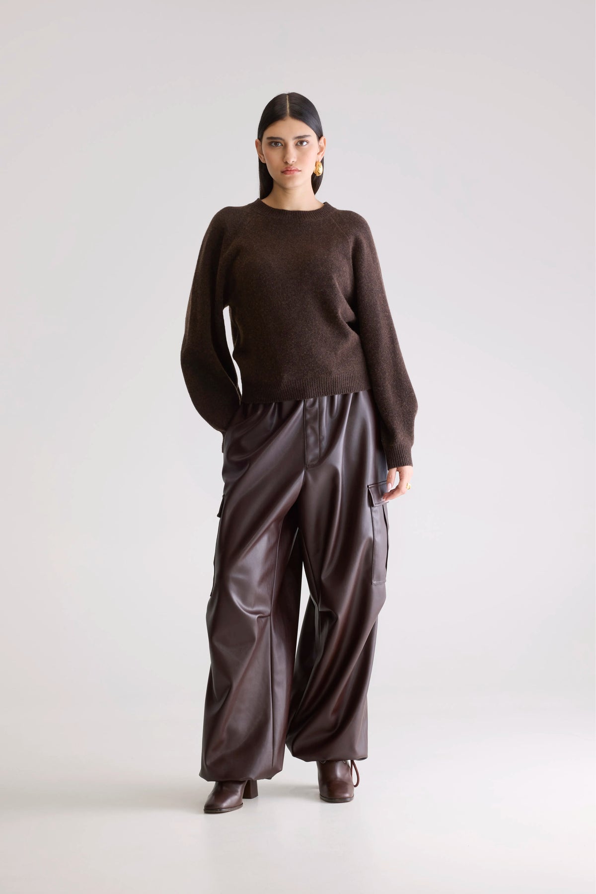 Ameka Crewneck Sweater (252 / W / DARK ROAST)