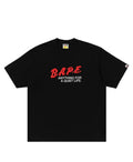 Bape Motto Logo Relaxed Fit Tee Black
