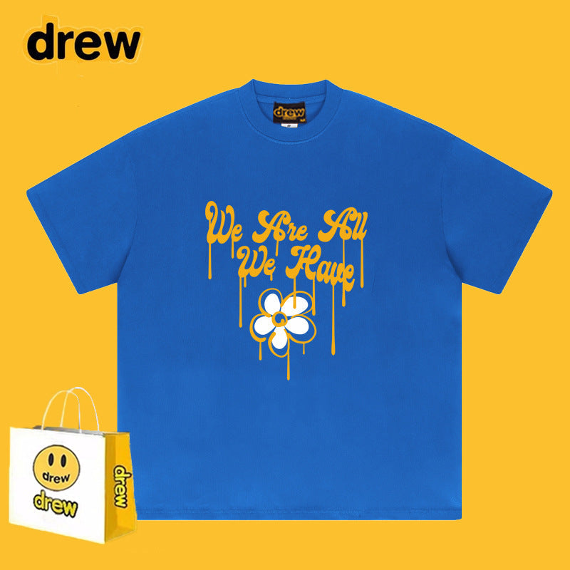 Drew T-shirts Short Sleeve Letter Print