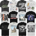 Saint Michael Vintage Multi‑Graphic Oversized Tee Streetwear Unisex