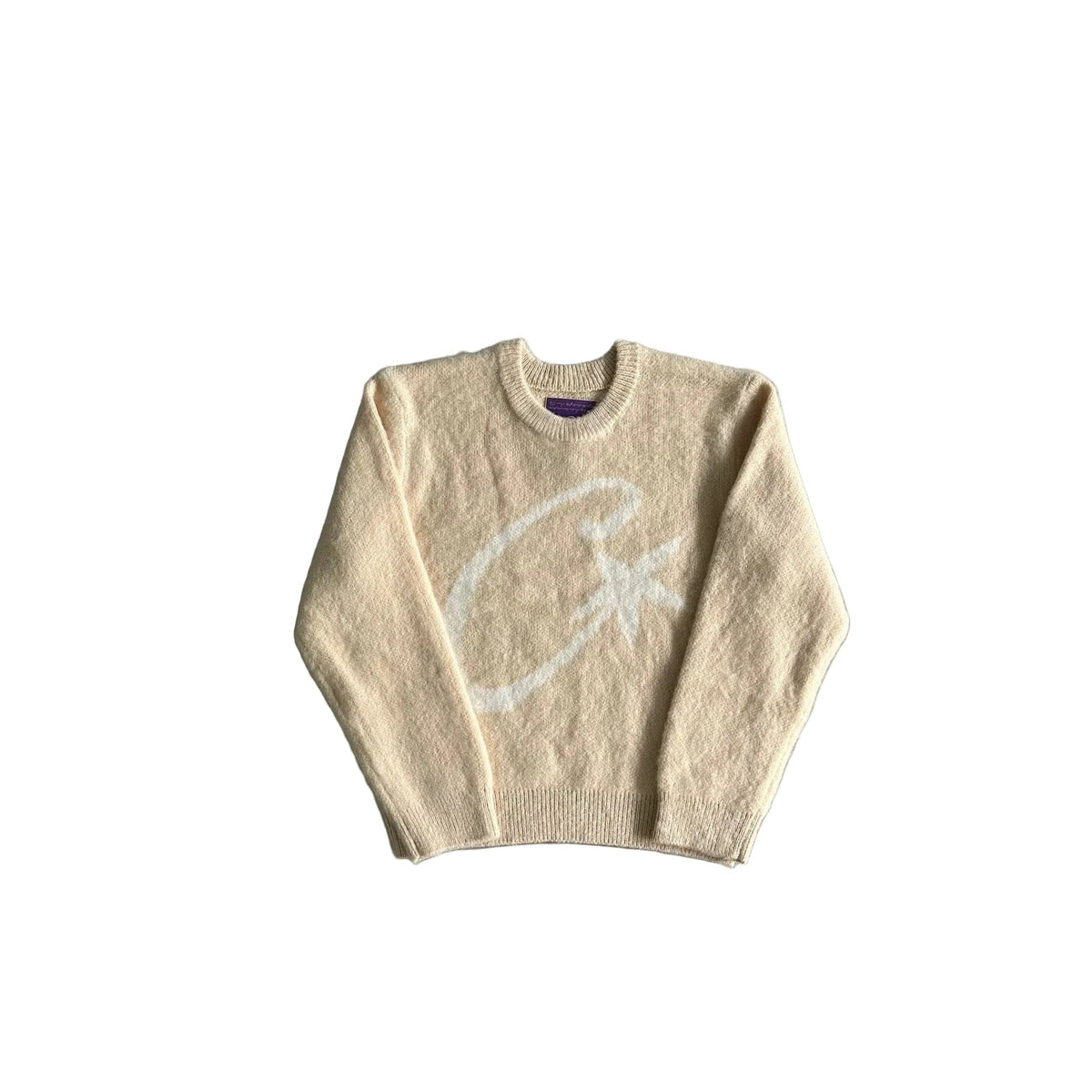 Corteiz Embroidered Knit Cardigan Jacket – Apricot II