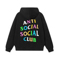 Anti Social Social Club Multicolor Block Letter Black Hoodie