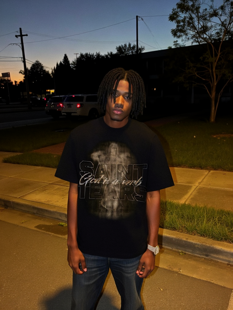 Saint Michael Vintage Multi‑Graphic Oversized Tee Streetwear Unisex