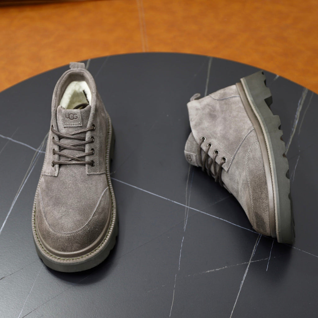 UGG Gray Suede Lace-Up Casual Shoes