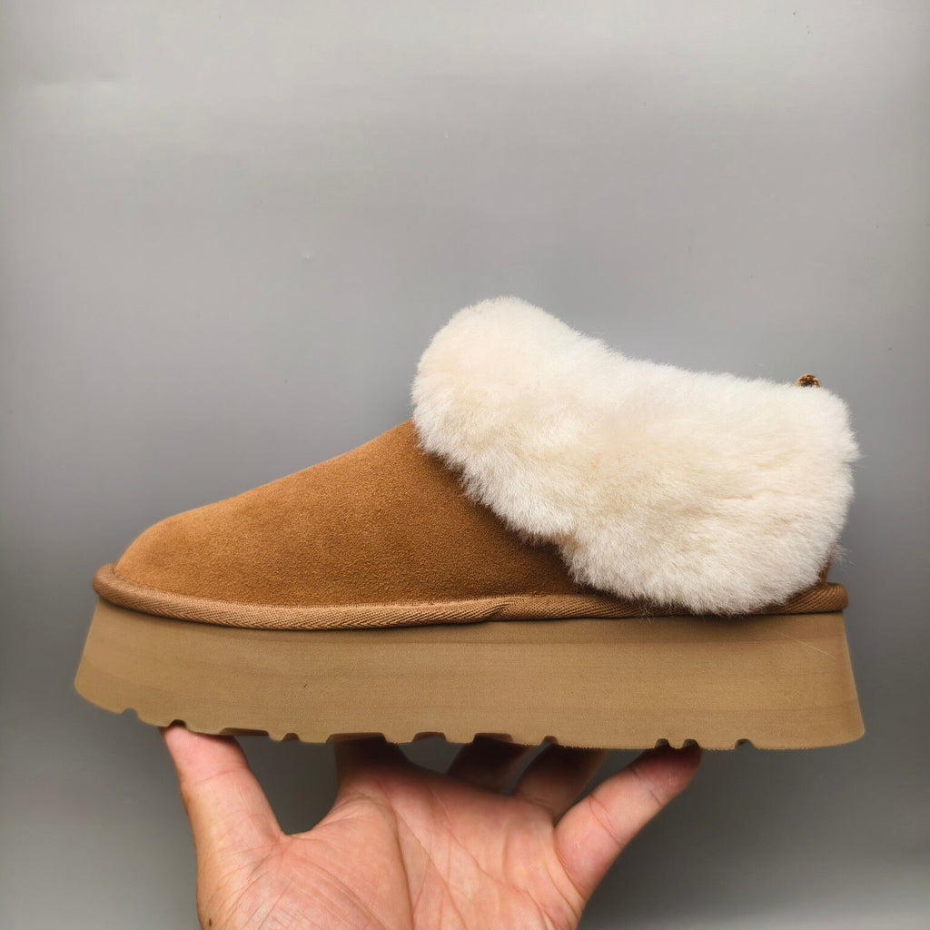 Chestnut Chunky Sole Suede Slip-On Loafers — New Arrival | In Stock