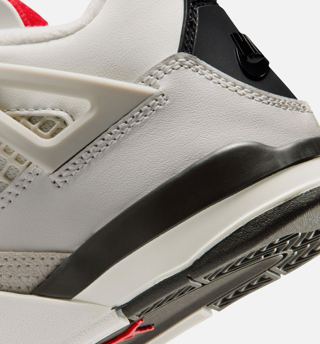 Air Jordan 4 Retro Flight Club | Preschool Lifestyle Shoe | Sail/Black/University Red