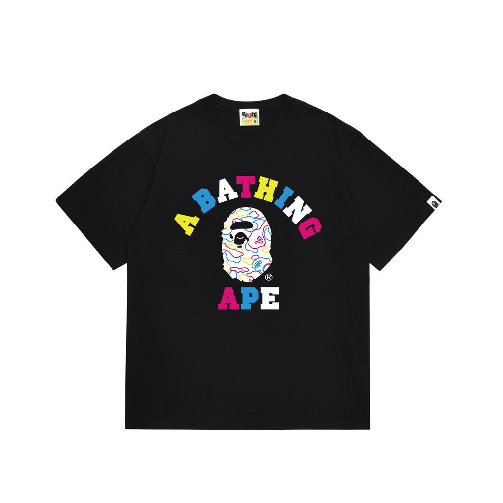 BAPE Multicolor Front Graphic Short-Sleeve T-Shirt