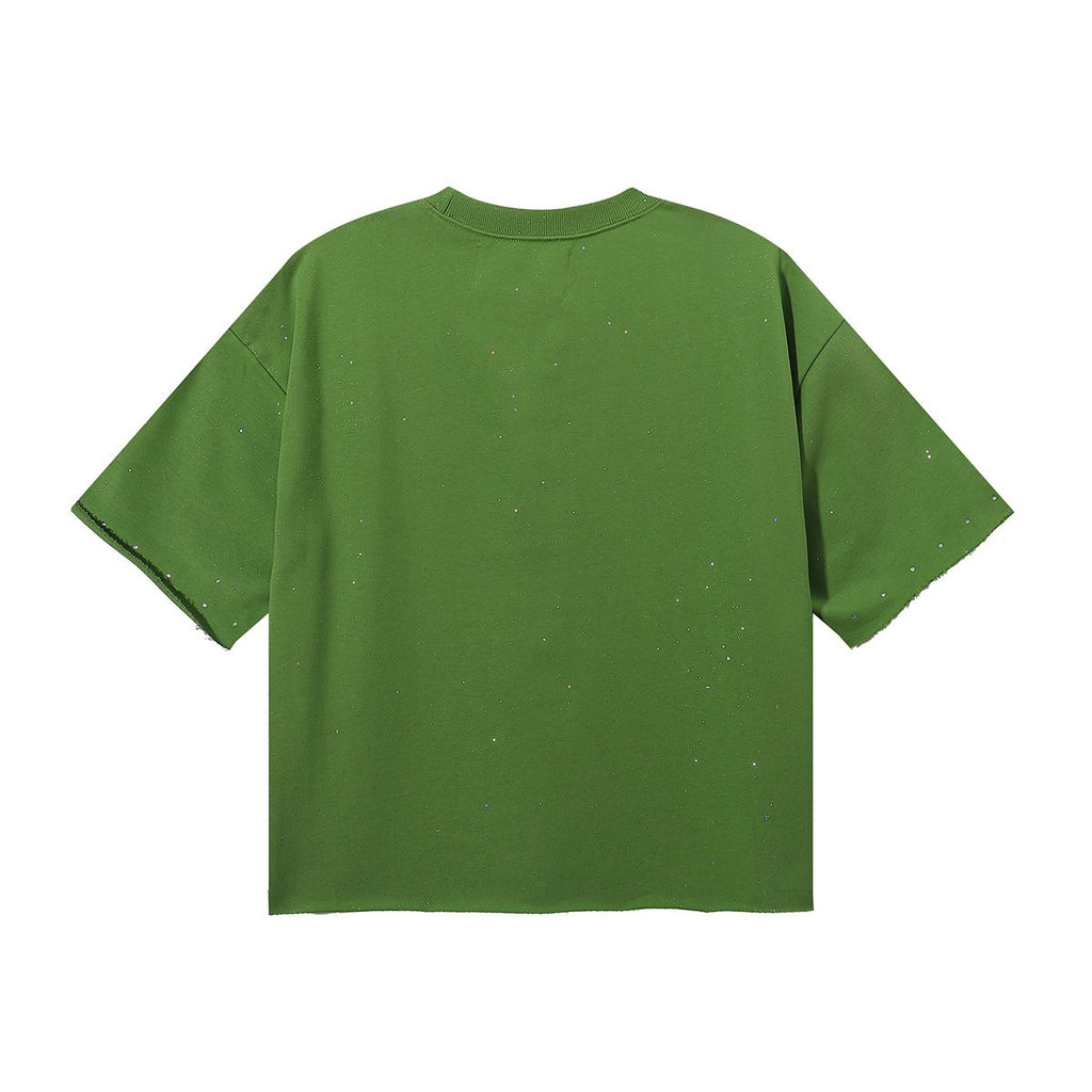 BKYS Revival Rhinestone Graphic Cropped T-Shirt
