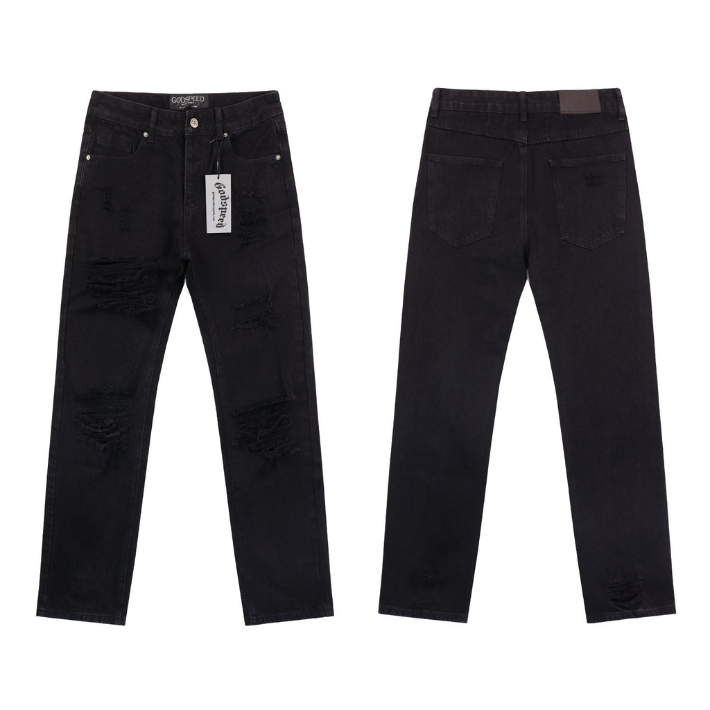 Godspeed Distressed Washed Denim Jeans
