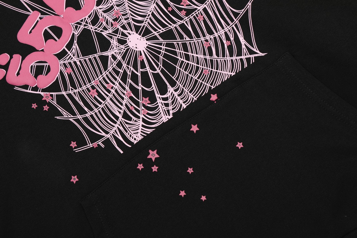 Sp5der Spiderweb Graphic Hoodie & Sweatpants Matching Set